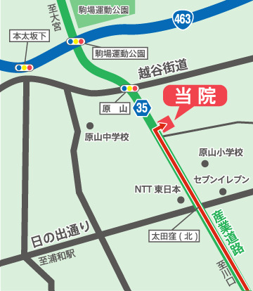 川口駅からのアクセスルートマップ